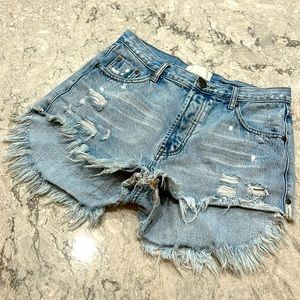 One Teaspoon Brand High Rise Outlaw Shorts